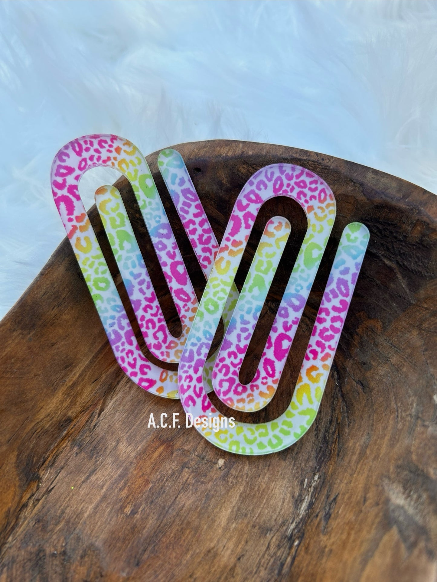 Rainbow Animal Print Paperclip