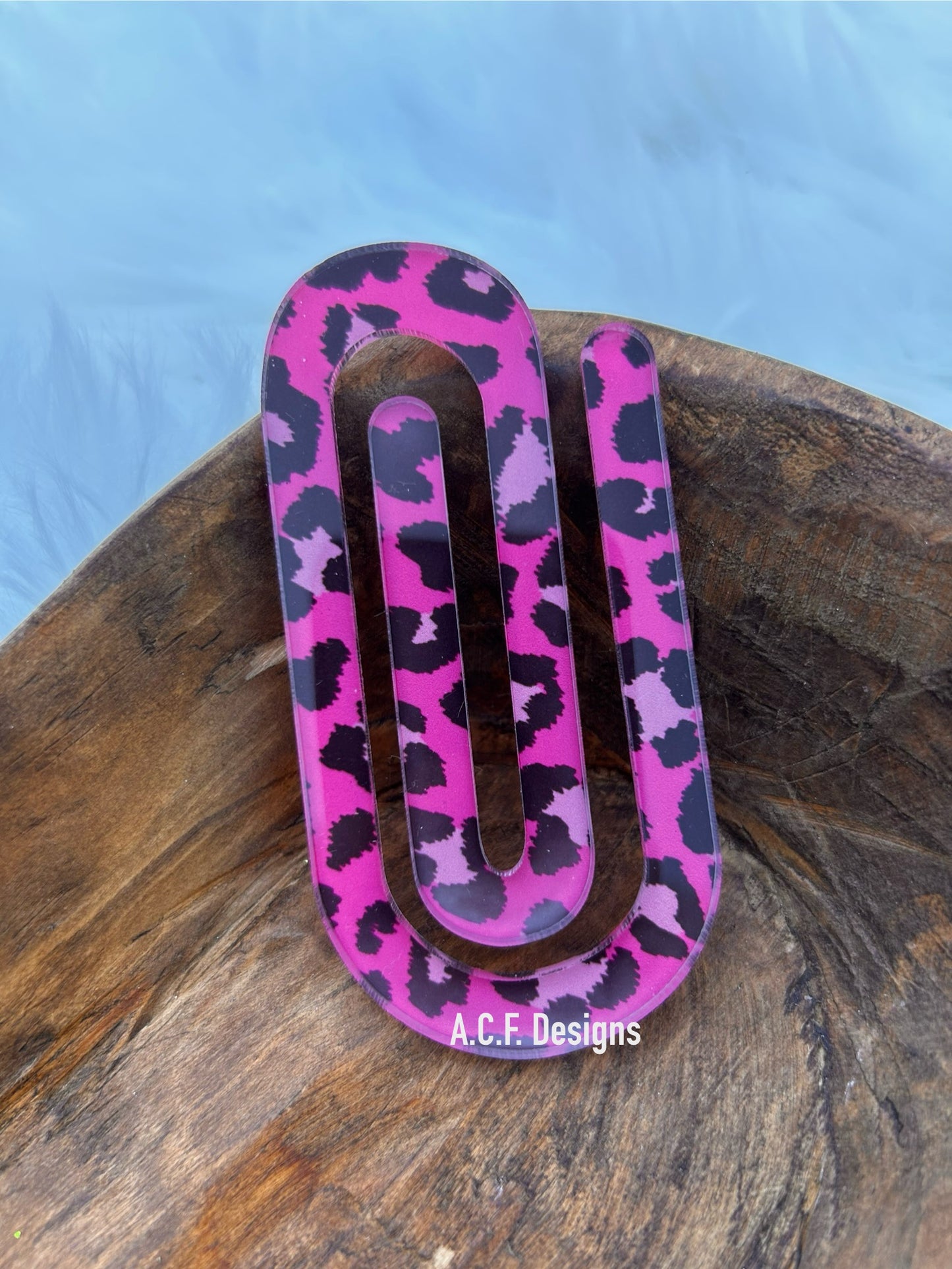 Pink Animal Print Paperclip