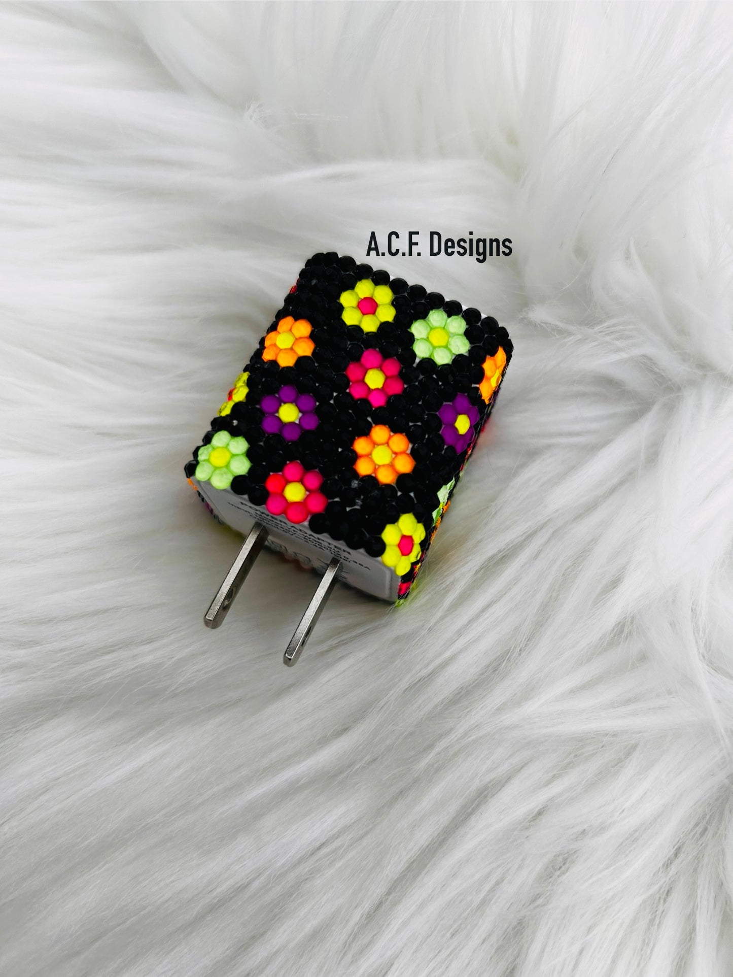 Neon Flower Phone Charger