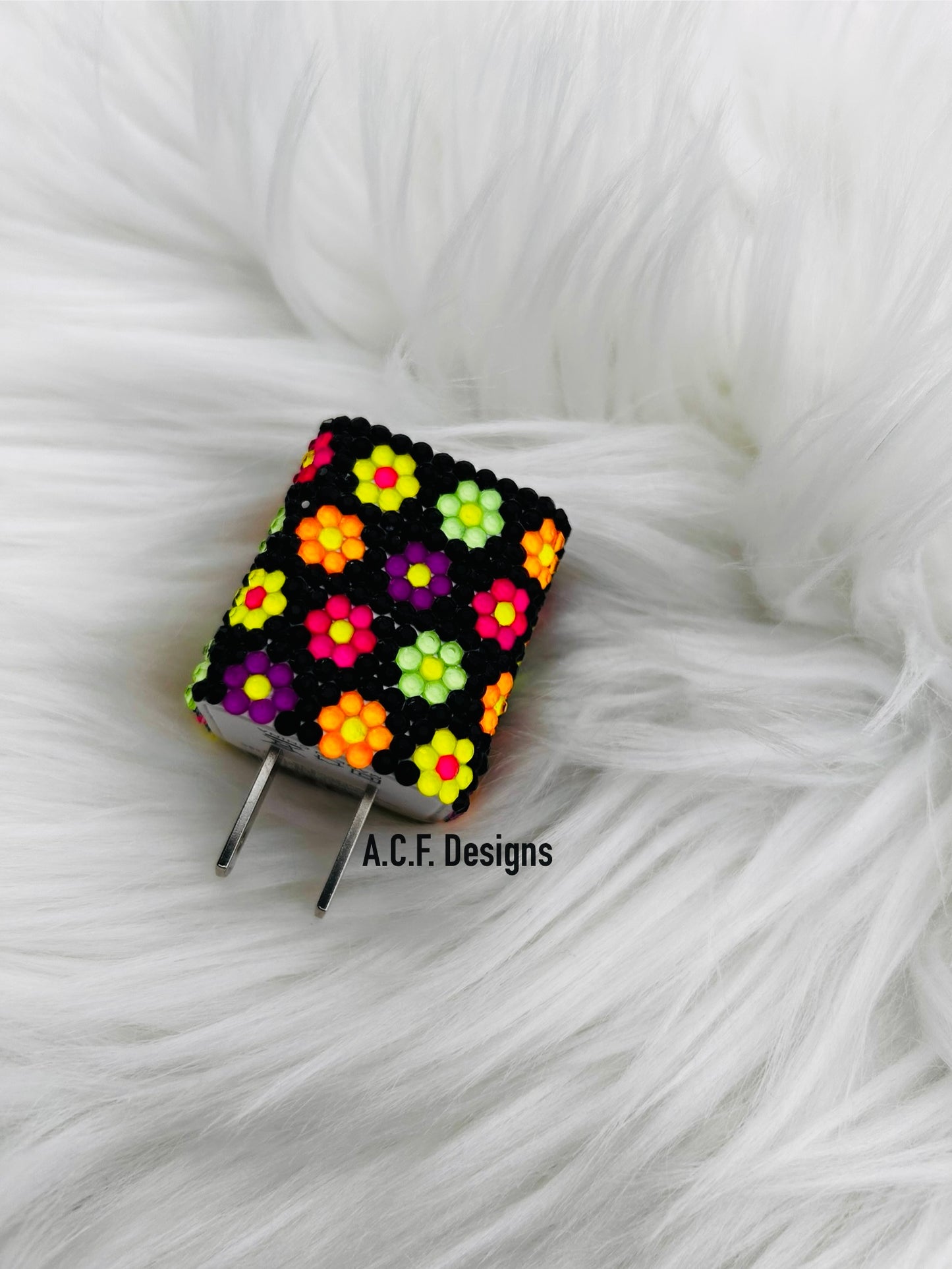 Neon Flower Phone Charger