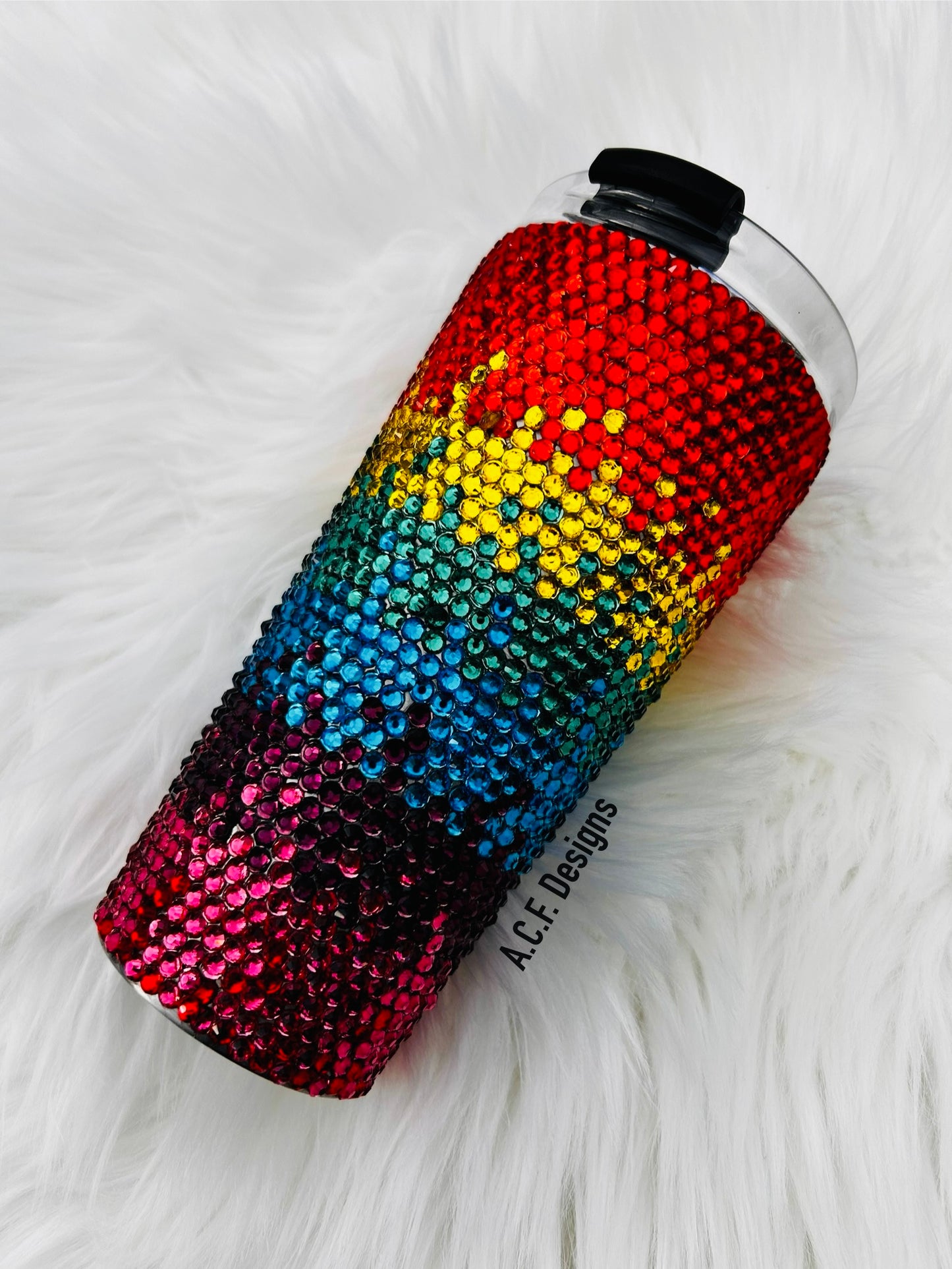 Rhinestone Rainbow - 20 oz Skinny