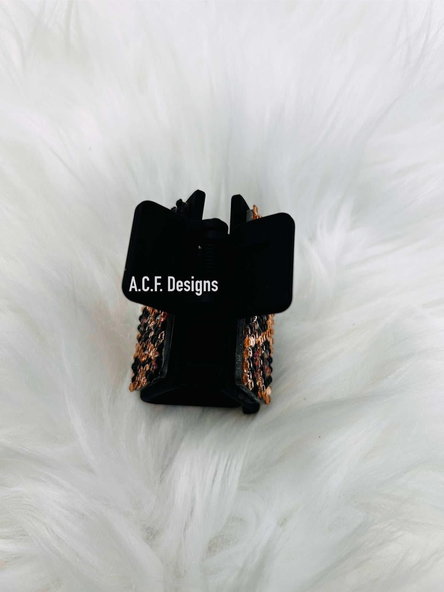 Small Leopard Hair Clip - Rhinestone